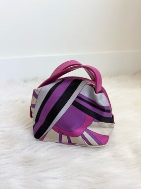 Authentic satin Emilio Pucci mini pouch bag